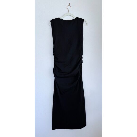 NWOT Veronica Beard Charissa Stretch-Cotton Bodycon Maxi Dress in Black Size L - Picture 8 of 16